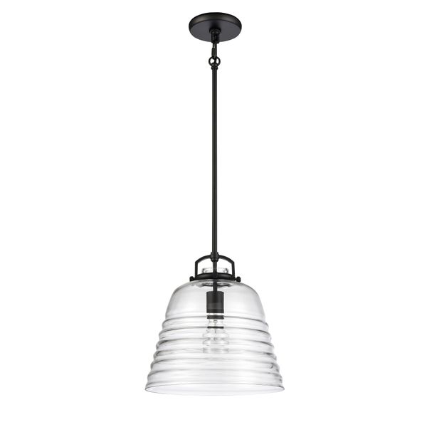 Current 12'' Wide 1-Light Mini Pendant - Matte Black