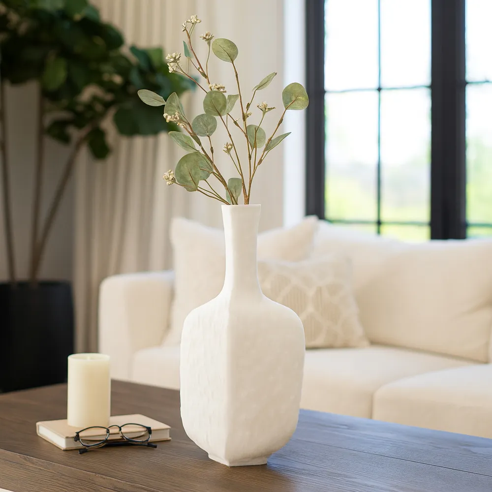 DOVERWORTH WHITE VASE 15 (IN)