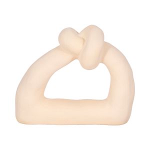 11" KNOT WITH OPEN CUT-OUT SAND GLAZE, IVORY 1
