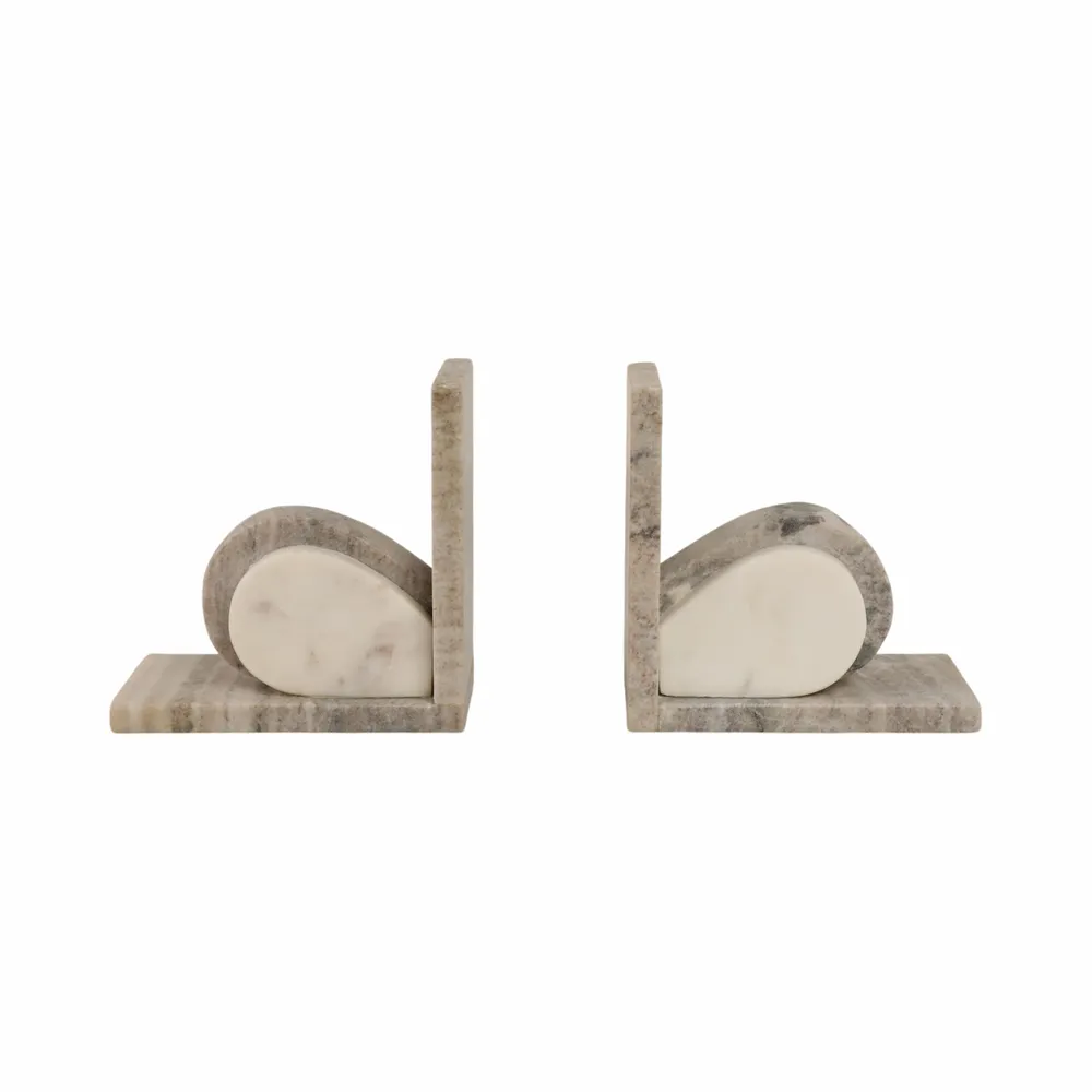 DAYTONVIEW SET OF 2 IVORY BOOKENDS 6 (IN)
