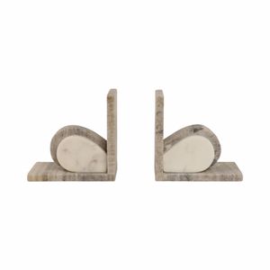 DAYTONVIEW SET OF 2 IVORY BOOKENDS 6 (IN) 1