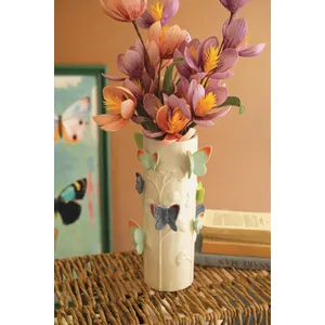 Ceramic Vase with Colorful Butterflies 3