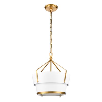 Marin 14″ Wide 1-Light Pendant - Satin Brass