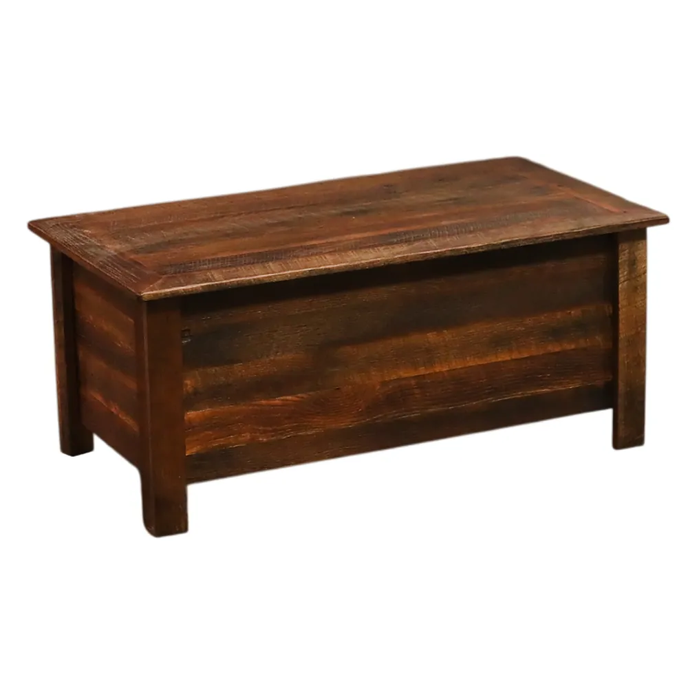 Barnwood Blanket Chest - Wood Top