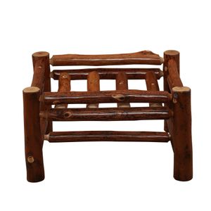 Hickory Log Ottoman - Standard- Fabric TBD 5