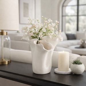 WESTONHOLM WHITE VASE 11 (IN) 2