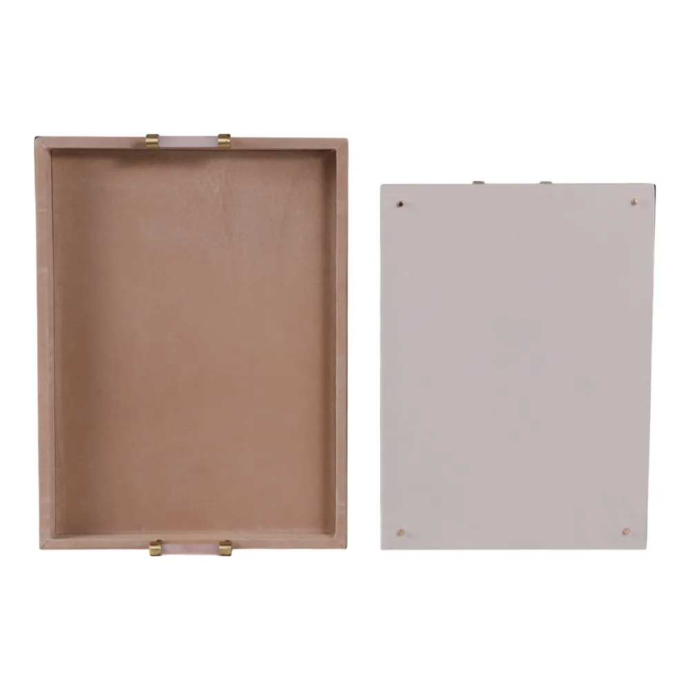 NELSONGATE SET OF 2 TAN TRAY 3 (IN)