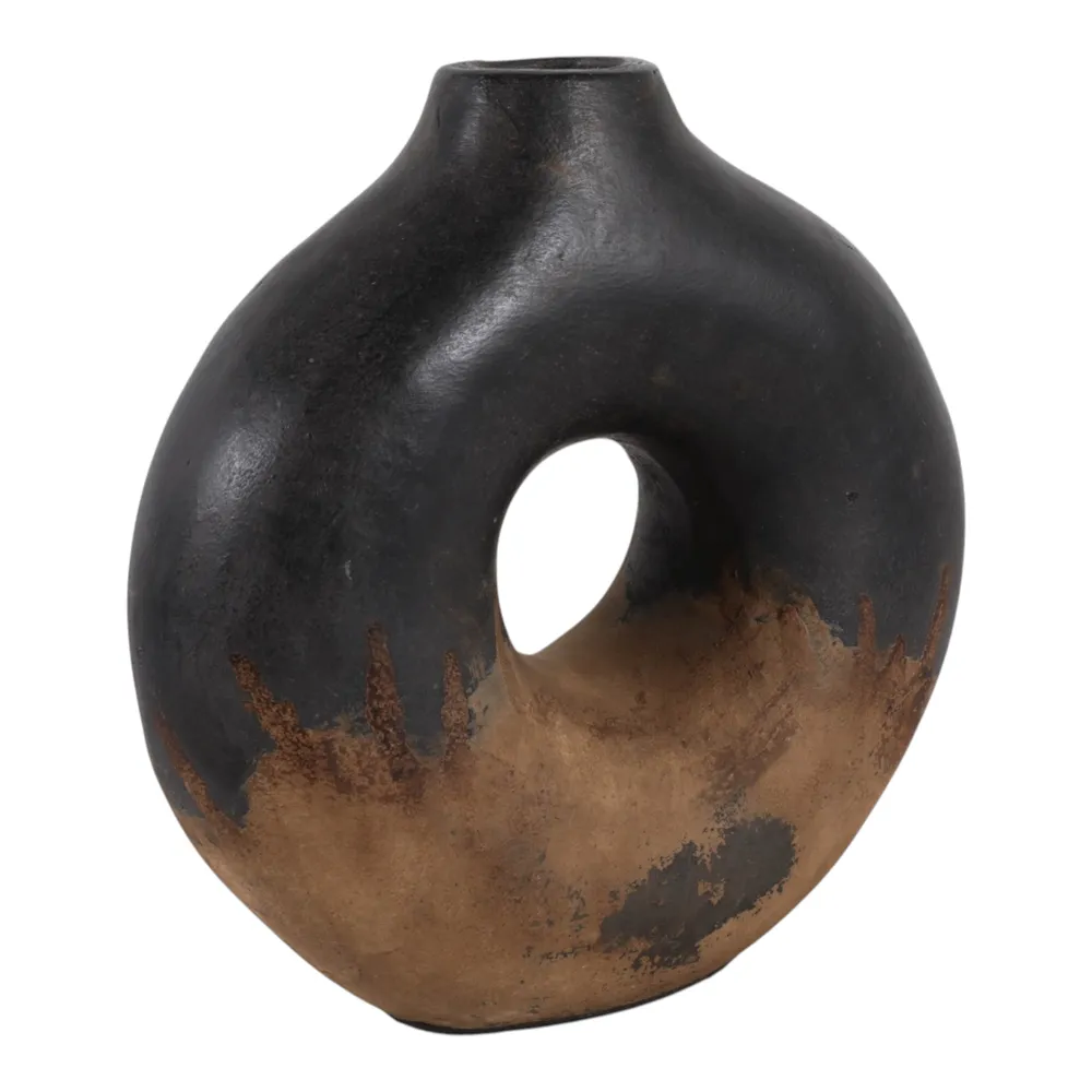 HANKPORT BLACK VASE 10 (IN)