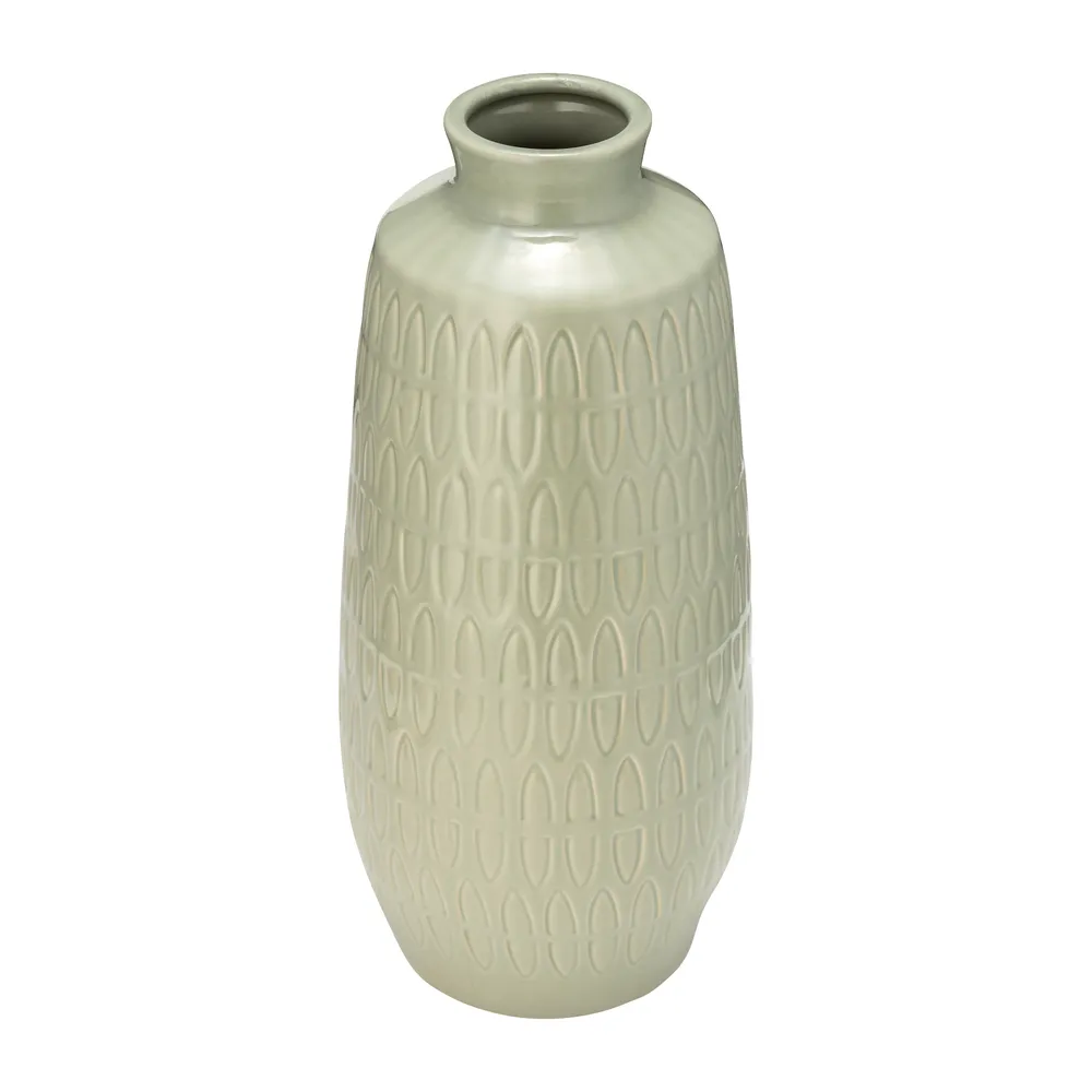 BECKLAKE GREEN VASE 15 (IN)