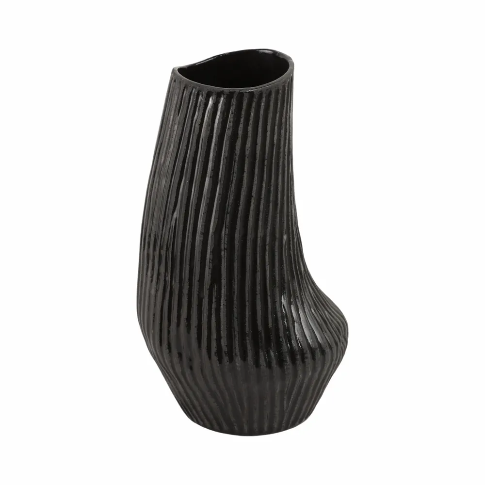 HEYDONWICK BLACK VASE 15 (IN)