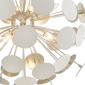 Modish 28'' Wide 8-Light Chandelier - Matte White 5