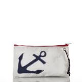 WHITE WRISTLET W ROPE STRAP & JUTE - ANCHOR - NAVY 1