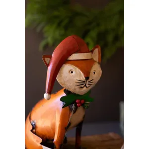 Set of 3 Recycled Metal Christmas Woodland Critters 2