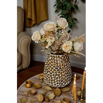 Creamwood Blossom Stem 12in