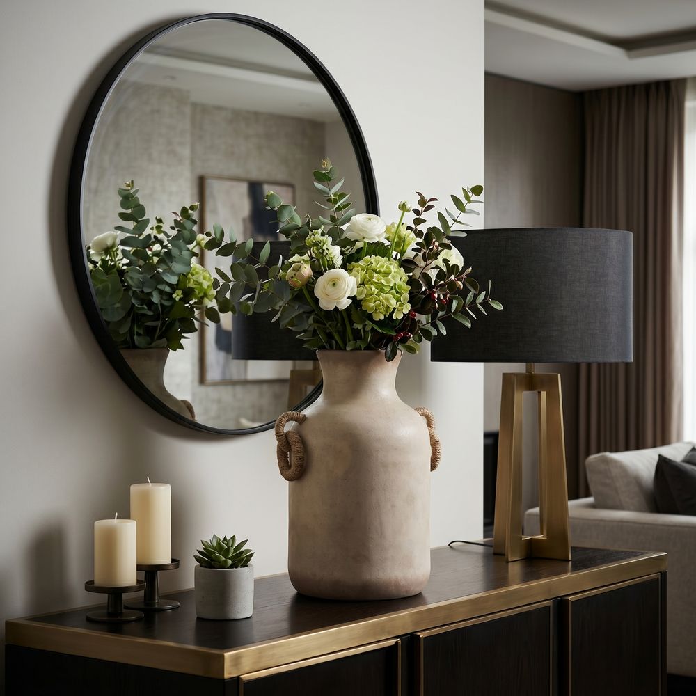 WOODSONROSE WHITE VASE 18 (IN)