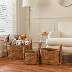 ROSSSIDE SET OF 3 TAN BASKETS 16 (IN) 11