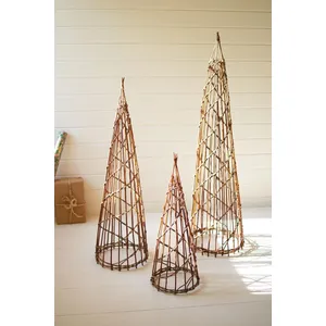 Set of 3 Nesting Twig Christmas Trees 1