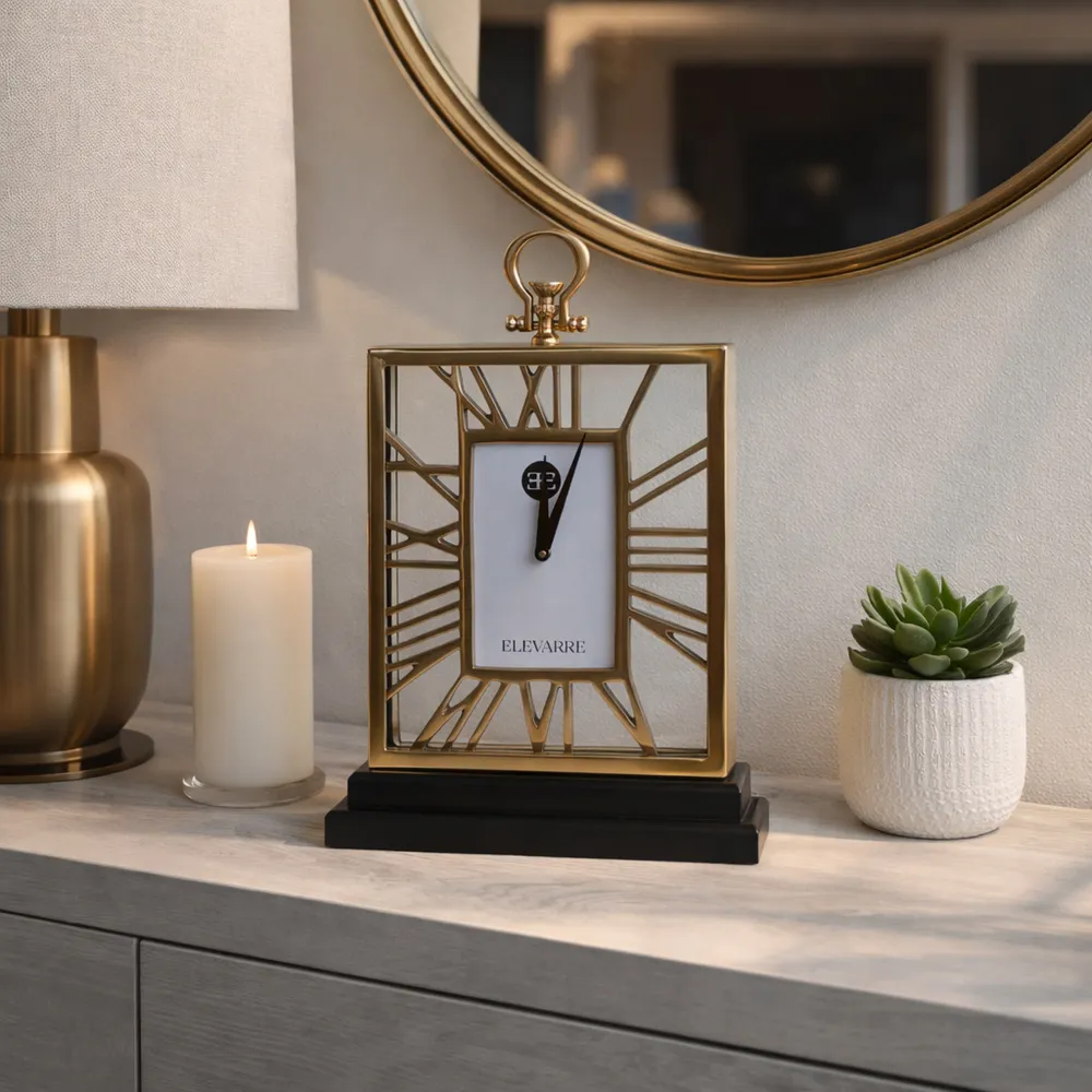 LARKHAVEN GOLD CLOCK 17 (IN)