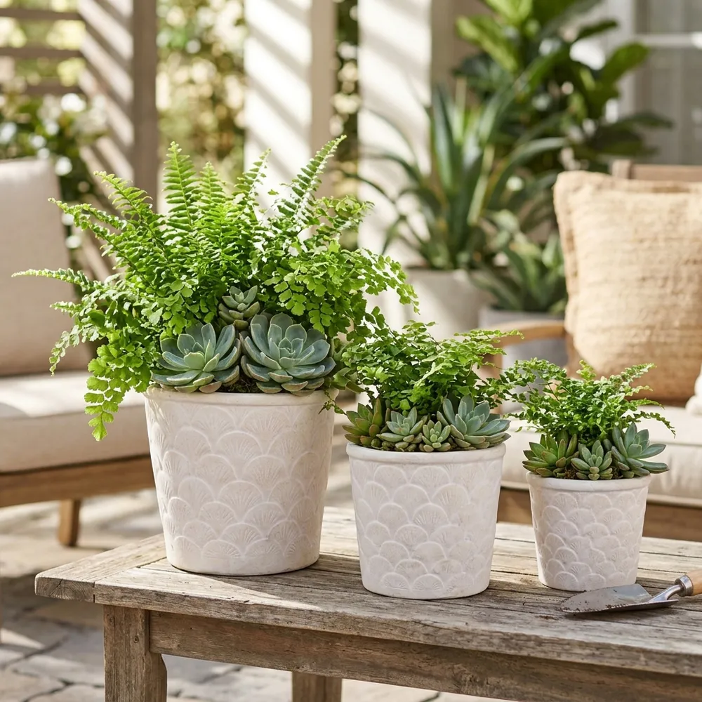 ROLANDGATE SET OF 3 BROWN PLANTER 9 (IN)
