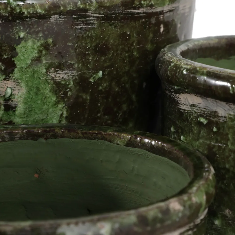 HAYFORDWAY SET OF 3 GREEN PLANTER 8 (IN)