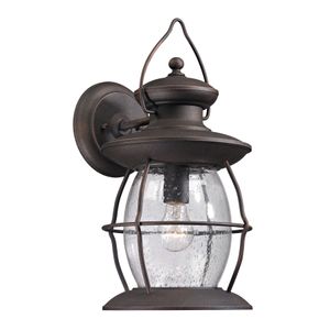 Village Lantern 17'' High 1-Light Outdoor Sconce - Weathered Charcoal 1