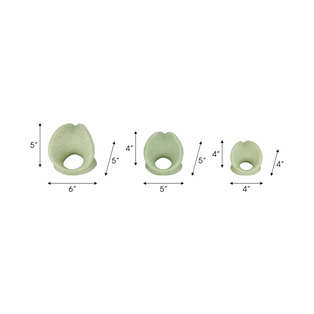 GARTONCREST SET OF 3 GREEN DECOR 5 (IN)