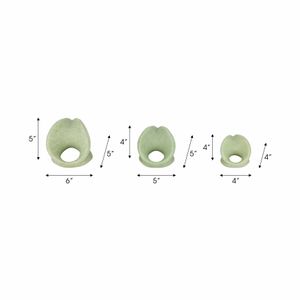 GARTONCREST SET OF 3 GREEN DECOR 5 (IN) 8