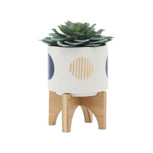 BLAINEWICK SET OF 2 WHITE PLANTER 11 (IN) 5
