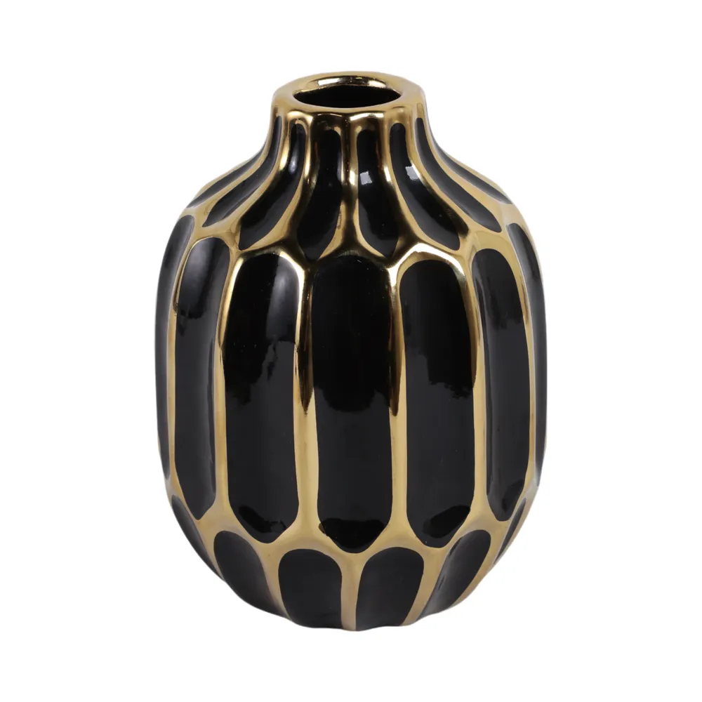 CALVINHAM BLACK VASE 8 (IN)