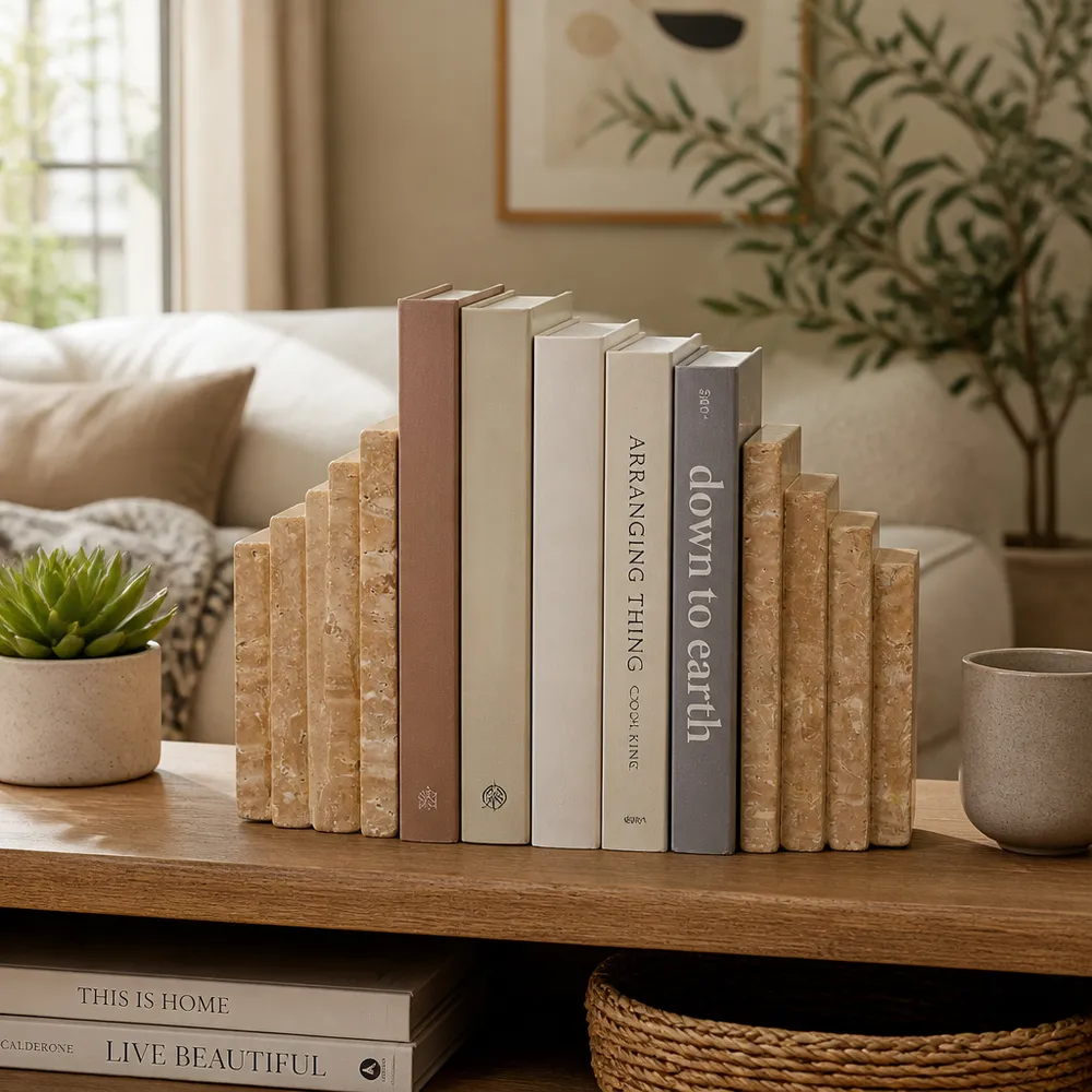 COOPERHAM SET OF 2 TAN BOOKENDS 7 (IN)