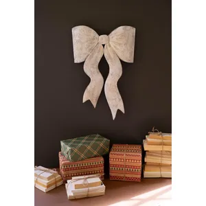 Rustic Metal Christmas Bow Door Hanger 1