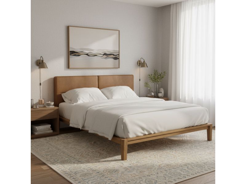 Luum Queen Platform Bed Frame Natural 2