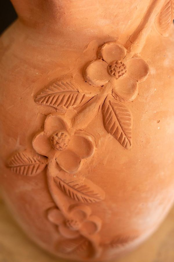 Terracotta Urn with Vine Detail