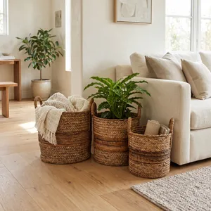 ULMPARK SET OF 3 BROWN BASKETS 21 (IN) 10