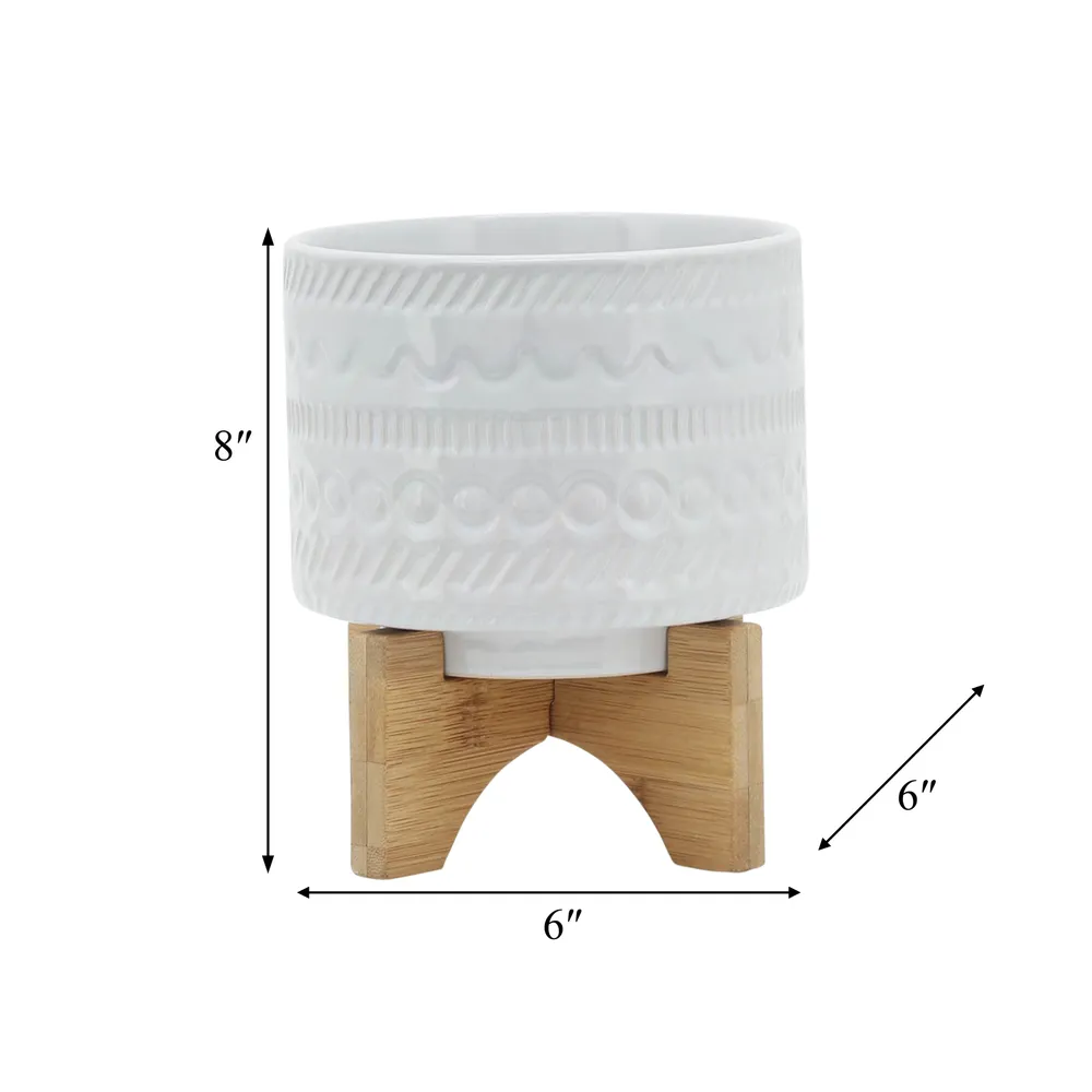 DORSETPORT WHITE PLANTER 8 (IN)