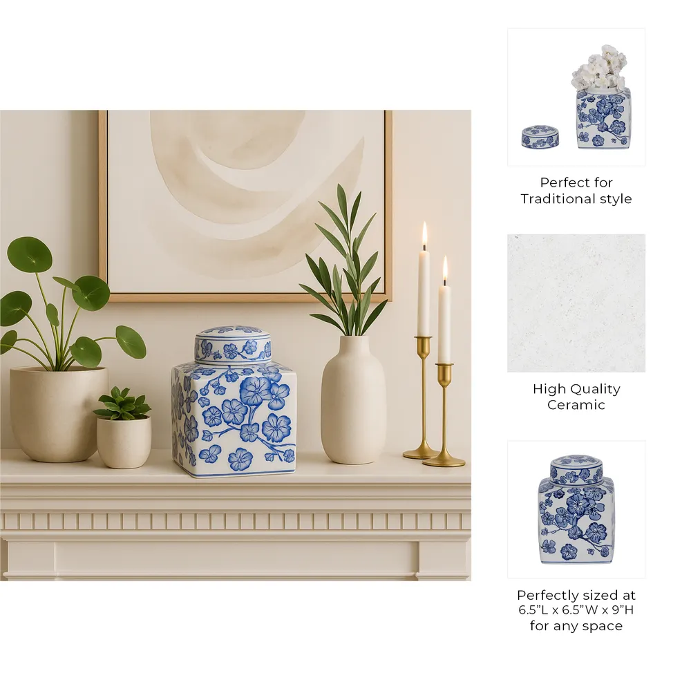 HERMONWICK WHITE CHINOISERIE 9 (IN)