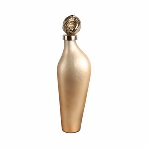 BAKERSHAW GOLD GLASS VASE 18 (IN) 1