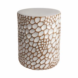 NEWTONCREST WHITE GARDEN STOOL 20 (IN) 3