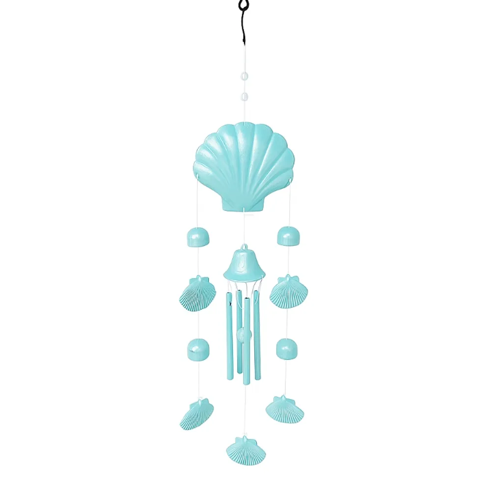 25-1/2" GREEN SCALLOP SHELL WINDCHIME