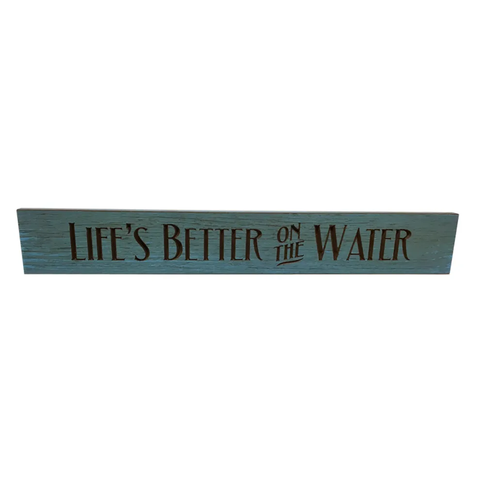 24" USA ON THE WATER ROUTED BARNWOOD SIG