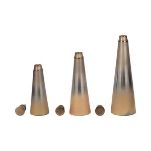 BONDMILL SET OF 3 GOLD GLASS VASES 20 (IN) 5