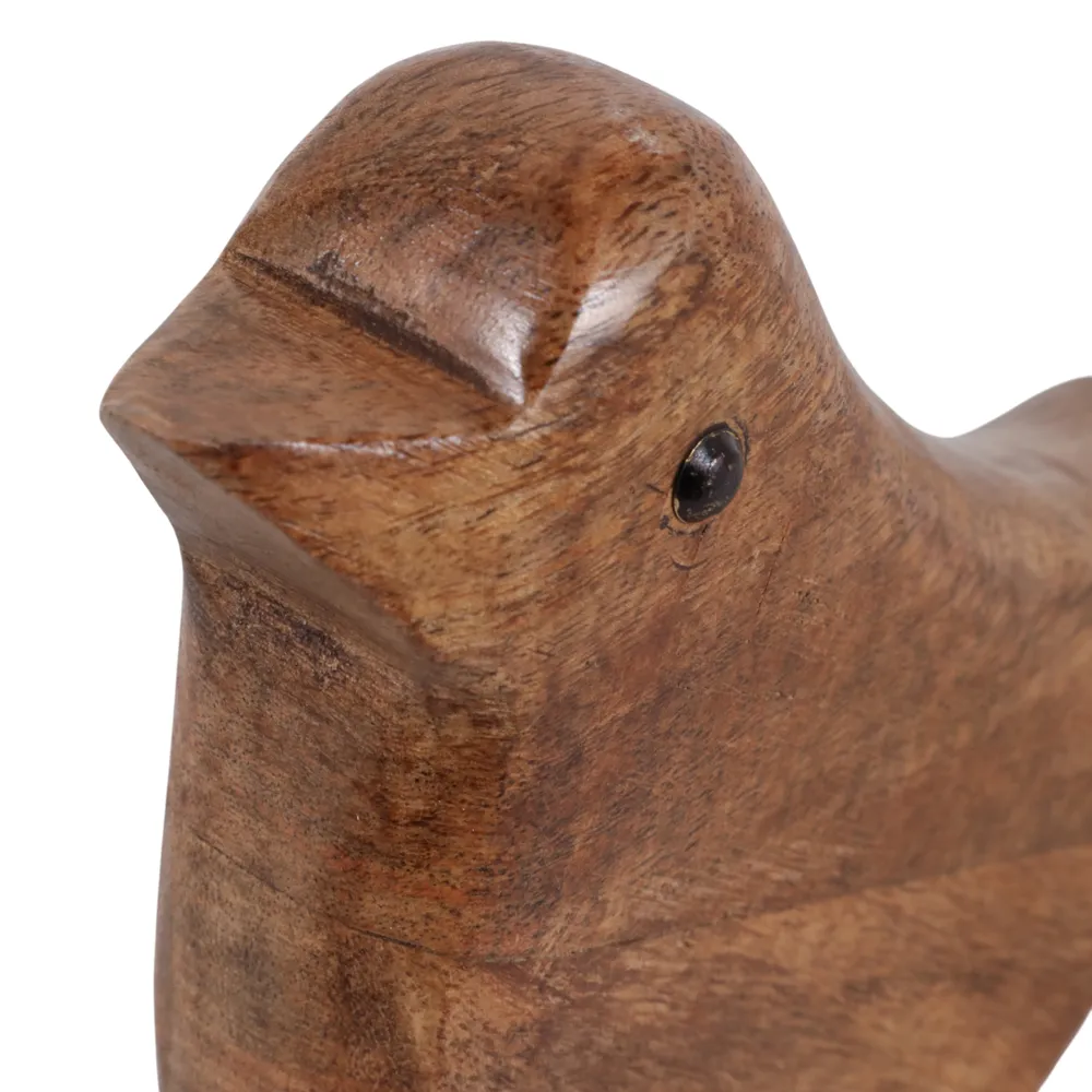 9X6" WOOD BIRD, NATURAL