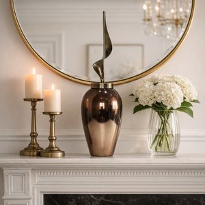 GUNNARGROVE GRAY GLASS VASE 26 (IN) 12