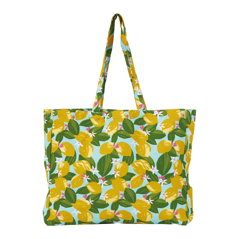 Lemon Blossoms Little Shopper Canvas Tote Bag