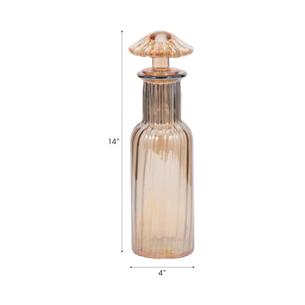 IVYCREST ORANGE GLASS VASE 14 (IN)