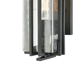 Croftwell 12'' High 1-Light Outdoor Sconce - Textured Matte Black 4