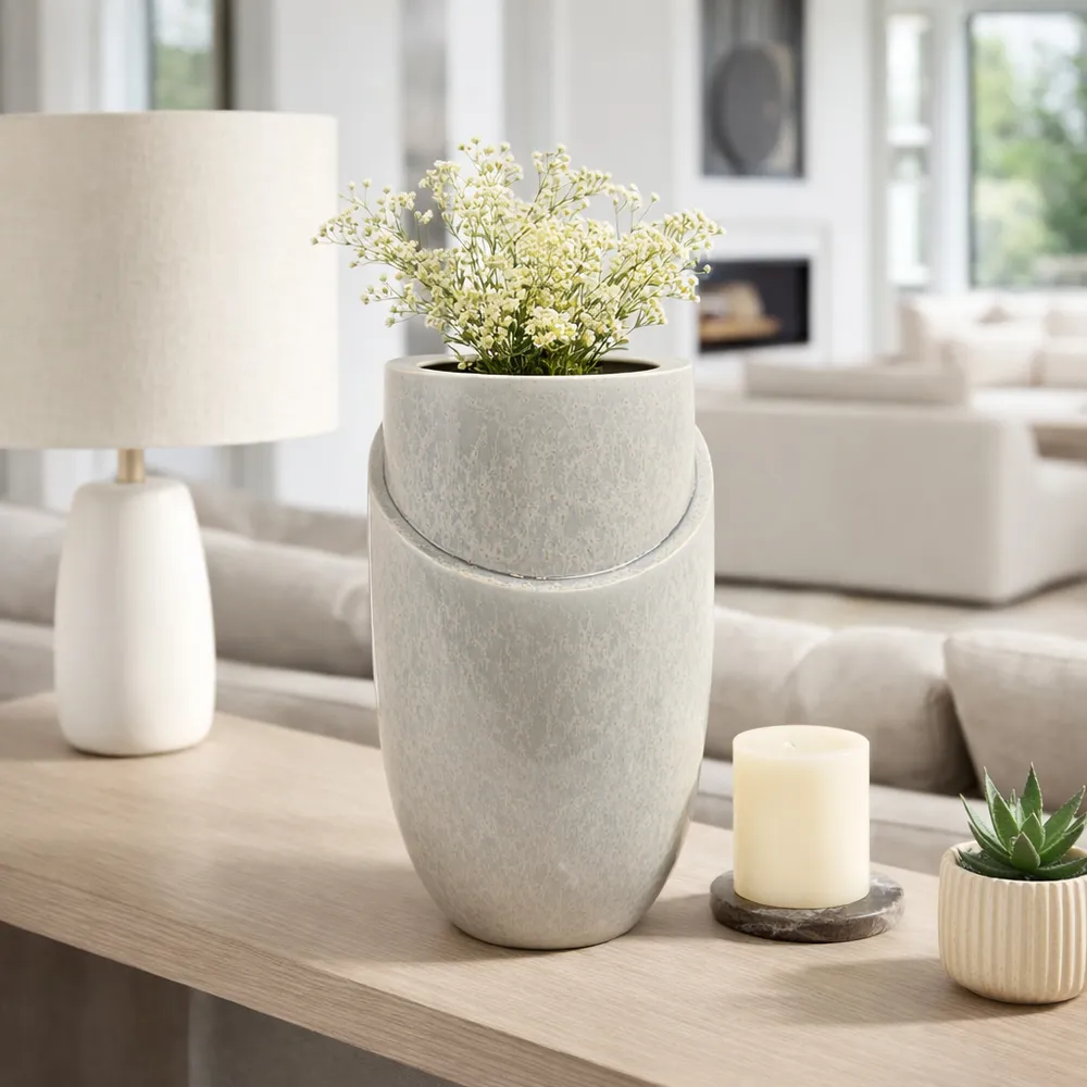 GREYSONSTONE GRAY VASE 15 (IN)