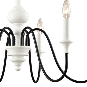 Val de Loire 28'' Wide 6-Light Chandelier - White 3