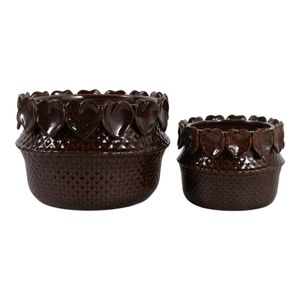 FALLONRUN SET OF 2 BROWN PLANTER 7 (IN) 1