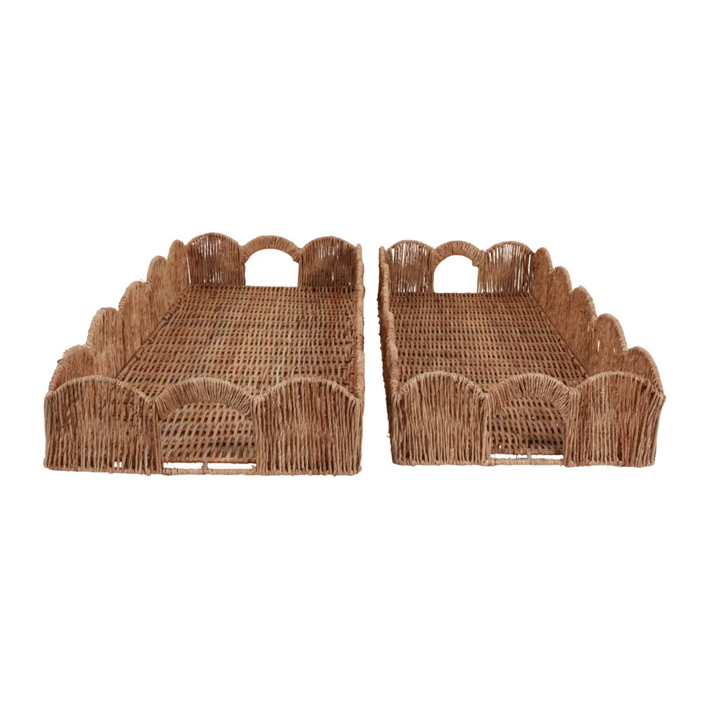 YATESGROVE SET OF 2 BROWN TRAY 4 (IN)